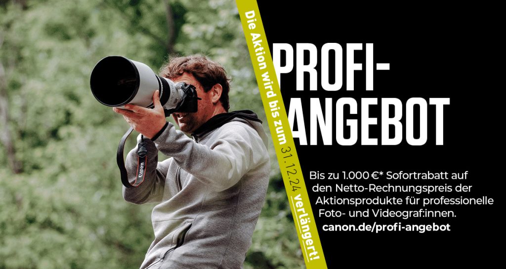 Bis zu € 1.000,– Sofortrabatt für professionelle Foto- & VideografInnen!